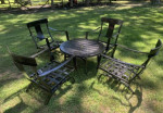 Beautiful Aluminum Conversation Set Table And 4 Chairs LOWERED