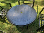 Beautiful Aluminum Conversation Set Table And 4 Chairs LOWERED