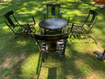 Beautiful patio conversation set table and 4 rockers LOWERED