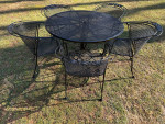 Beautiful Woodard Wrought Iron Patio Set Table & 5 Chairs***