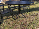 Beautiful Woodard Wrought Iron Patio Set Table & 5 Chairs***