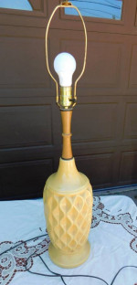 Mid century Ceramic honeycomb table lamp