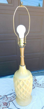 Mid century Ceramic honeycomb table lamp