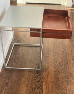 CB2 Modern Metal & Wood End Table