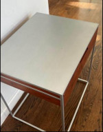 CB2 Modern Metal & Wood End Table
