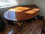 Antique table with removable top