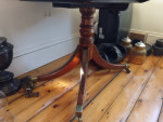 Antique table with removable top