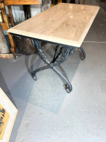 Antique Console Table Garden Table Swans Cast Base Marble Top French