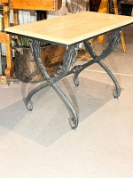 Antique Console Table Garden Table Swans Cast Base Marble Top French
