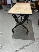 Antique Console Table Garden Table Swans Cast Base Marble Top French