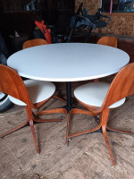 MCM Plycraft Kitchen Table & 4 Chairs 1970s