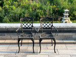 Wrought Iron 5-Piece Patio Table and Chair Set w/Free Cover