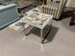 Phillips Collection Shell End Table w/ Glass Top