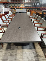 16' Conference Table in Gray Laminate Finish / 16' x 4'