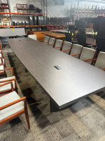 16' Conference Table in Gray Laminate Finish / 16' x 4'