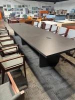 16' Conference Table in Gray Laminate Finish / 16' x 4'