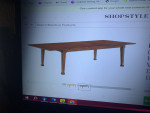-unopen box. bee and willow walnut table expandable-Fit 10 people .