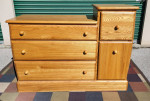 Baby Changing Dresser Table. Child Craft co. Solid Wood.