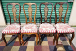 4 Dining Room Table Chairs. Unique Pattern