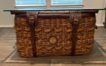 Rare STILES BROTHERS Gondola Style Basket / Coffee Table