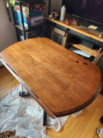 Solid Wood Table - Drop Leaf - Walnut/Black