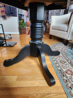 Solid Wood Table - Drop Leaf - Walnut/Black