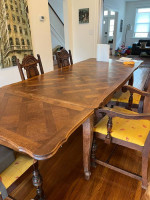 Antique Wooden Parquetry Table