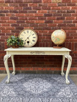 Beautiful French Country Chippendale Style Sofa Table or Entry Table
