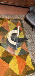 Post modern marble coffee table