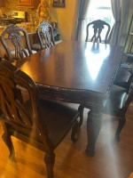 Dining table and chairs solid wood
