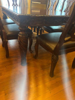 Dining table and chairs solid wood