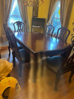 Dining table and chairs solid wood