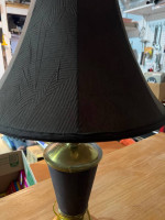 Brown and Brass Table Lamp