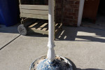 Unique metal zodiac 1970's patio table shabby chic