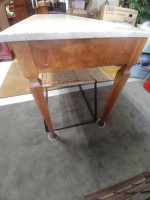 BEAUTIFUL LONG SOFA/CONSOLE TABLE WITH MARBLE TOP AND PETITE LEGS
