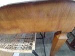 BEAUTIFUL LONG SOFA/CONSOLE TABLE WITH MARBLE TOP AND PETITE LEGS