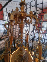 HOLLYWOOD REGENCY HANGING SWAG MARBLE TABLE/LAMP TABLE FOR SALE