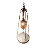 HOLLYWOOD REGENCY HANGING SWAG MARBLE TABLE/LAMP FOR SALE