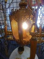 HOLLYWOOD REGENCY HANGING SWAG MARBLE TABLE/LAMP FOR SALE