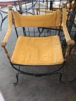 WROUGHT IRON MARBLE GLASS TABLE SET FOR SALE