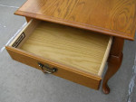 Broyhill Solid Oak END Table with One drawer and with Bottom Shelf