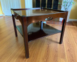 40's Mahogany 2 Tier Sectional Square Table