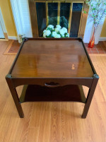 40's Mahogany 2 Tier Sectional Square Table