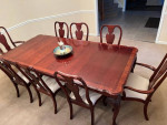 Elegant Knob Creek Dining Table Set & China Cabinet