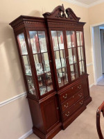 Elegant Knob Creek Dining Table Set & China Cabinet