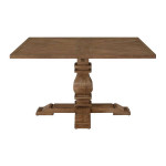Eldridge - Pedestal Dining Table with Square Top in Haze