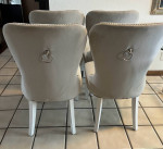 Z Gallerie Exclusive 4 Charlotte Dining Chairs - Option 60” Dining Table