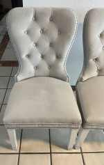 Z Gallerie Exclusive 4 Charlotte Dining Chairs - Option 60” Dining Table