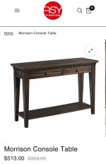 Beautiful 2 Drawer Console Table