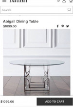 Z Gallerie Exclusive 5 pc Dining Set - Table & Chairs